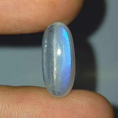 พลอย มูนสโตน มุกดาหาร เหลือบ ฟ้า น้ำเงิน ธรรมชาติ แท้ ( Natural Blue Flash Moonstone ) หนัก 5.92 กะรัต