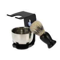 Salon For Men Accessories Portable Shaving Brush Set With Suction Cup Home Durable Beard Cleaning Gift Hair Stainless Steel Bowl