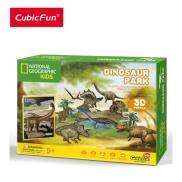 Đồ Chơi CUBIC FUN Trẻ Em Xếp Hình 3D Nat Geo Công Viên Khủng Long DS0973H