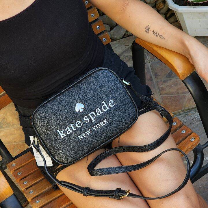 Kate Spade Black Crossbody Camera Bag In Pebble Leather Lazada PH