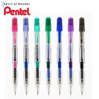 ดินสอกดด้านเทคนิค Pentel 1ชิ้น,ดินสอกดอัตโนมัติด้านข้าง PD105T ขนาด0.5มม. สีดำ/น้ำเงิน/เขียว/ชมพูแบบคลาสสิกจำนวน1ชิ้น