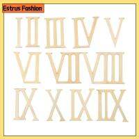 การเป็นสัดแฟชั่น12ชิ้น/เซ็ตสำหรับตกแต่งบ้านและสวนเครื่องประดับนาฬิกาตัวเลขโรมันทำจากไม้