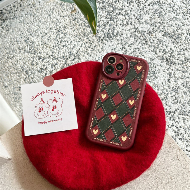 เคสโทรศัพท์-vintage-linger-love-heart-สำหรับ-iphone14-ซองใส่ซิลิโคนสีแดงสำหรับ-iphone12promax-เคสหนังพรีเมี่ยมสำหรับ-iphone13-เคสโทรศัพท์แฟชั่นเกาหลีสำหรับ-iphone11