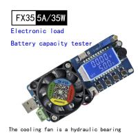 FX35 35W Constant Current Electronic Load 25V 5A USB Battery Power Tester Discharge Capacity Tester meter 12V 24V