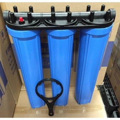 กรองน้ำ เครื่องกรองน้ำใช้ กระบอกกรองน้ำ กรองน้ำใช้ 3 ขั้นตอน big blue 20 นิ้ว PP+คาร์บอน+เรซิ่น (พร้อมไส้กรอง 1 ชุด)