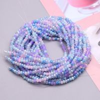 Bright 2mm Crystal Rondelle Faceted Crystal Glass Beads Round Loose Spacer Beads for Jewelry Making DIY