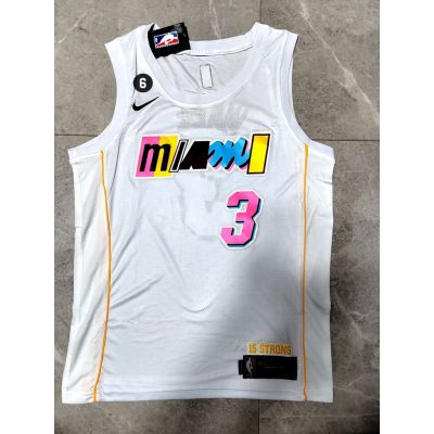 Mens 2023NBA Miami Heat Dwyane Wade Jersey White 2023 Basketball New Jersey