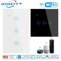 Tuya WiFi Smart Switch EUUKUSzil Standard Touch Smart Life Wall Switch 220V Voice Work with Alexa Home Need Neutral