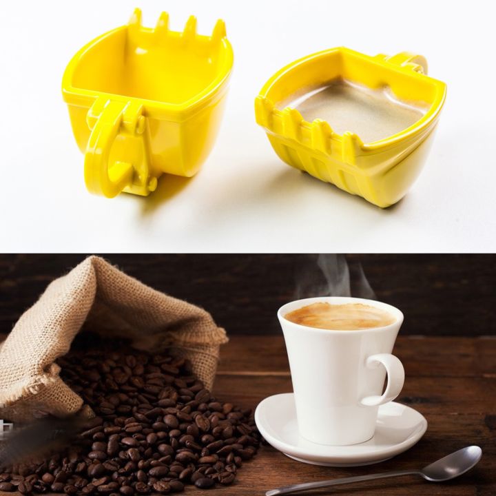 แก้วกาแฟขุดเชิงสร้างสรรค์ถ้วยกาแฟดื่มตลกแก้วกาแฟถ้วยภาชนะใส่เค้กเครื่องมือถ้วยชากาแฟ