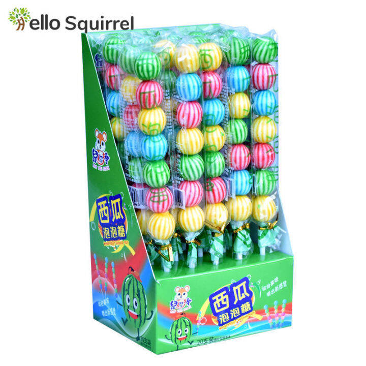 空心西瓜泡泡糖串串泡泡糖口香糖Hollow watermelon bubble gum string bubble gum chewing