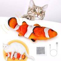 〖Love pets〗   Cat Toys Electric Moving Realistic Wiggle Fish Catnip Toys Plush Interactive Cat Toys Fish Kicker Toy for Cats Kitten Chew Toy