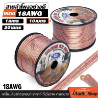 ?สินค้าขายดี? สายลำโพง CCAคุณภาพดี เปอร์เซ็นต์ทองแดงสูง ขนาด18AWG เลือกความยาวได้ 1M./10M./20M. iaudioshop