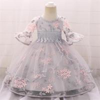 Summer Clothes Baby Girl Dress Long Sleeve 2 1st Birthday Dress For Girl Frock Party Princess Baptism Dress Infant Flower