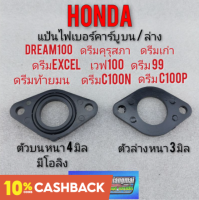 ไฟเบอร์คาร์บูเรเตอร์ dream100 ดรีมคุรุสภา ดรีมท้ายมน ดรีมc100n ดรีมExcel ดรีมเก่า ดรีฒท้ายเป็ด แป้นคาบู แป้นรองคาร์บุ