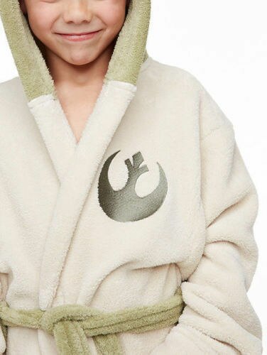 Star Wars Jedi Master Yoda Ear Fleece Hooded Robe Cosplay Costume Gown Bathrobe 