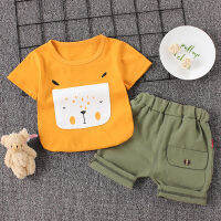 IENENS Children Clothing Sets Boys Summer Wear Outfits 2pcs T-shirt + Short Pants Kids Suits for 1-4 Years