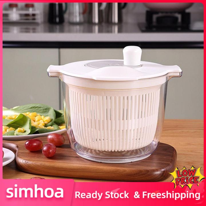simhoa-เครื่องอบแห้งสลัดตะกร้าอบแห้งสำหรับผักที่เตรียมอุปกรณ์ล้างผัก