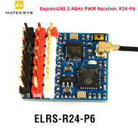 Mateksys MATEK ELRS-R24-P6 R24-P6 EXPRESSLRS 2.4กรัม6CH PWM รับ3.0 VBAT แรงดันไฟฟ้าความรู้สึกสำหรับ RC เครื่องบินปีกคงที่