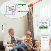 Wifi Rf สวิทช์ม่าน Tuya สมาร์ทชีวิตลูกกลิ้งชัตเตอร์โมดูล433เมกะเฮิร์ตซ์5-IN-1การควบคุมระยะไกล,สำหรับโรงรถประตูหน้าต่างผ้าม่าน Alexa