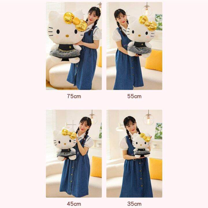 ag-sanrio-หมอนตุ๊กตานุ่ม-รูปการ์ตูนคิตตี้-kuromi-สีดํา-ทอง-ของขวัญ-สําหรับเด็กผู้หญิง