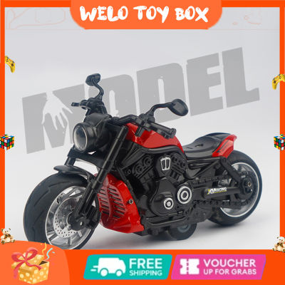 1:12 Alloy Motorcycle Model With Light Music Compatible for Wolverine Simulation Pull Back Locomotive Toys For Boys