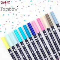 Japan Tombow ชุด AB-T Soft-Tip ปากกาสีน้ำ Double-Head Thickness Design แปรงสี