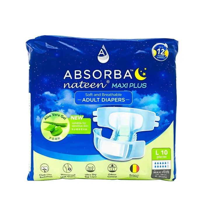 ABSORBA Nateen Maxi Plus Adult Diapers size L (10s) | Lazada