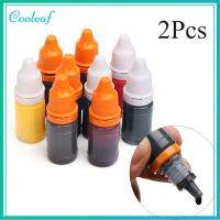 COOLEAF 2Pcs สีสัน ร้อน Inkpad งานฝีมือ DIY อุปกรณ์สำนักงานโรงเรียน เครื่องปั๊ม สมุดภาพ หมึกเติมแฟลช ซีลไวแสง