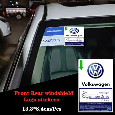 Volkswagen กระจกสติ๊กเกอร์ไฟฟ้าสถิตเยอรมันสติ๊กเกอร์ดัดแปลงสำหรับ Volkswagen Passat Tiguan Polo สติกเกอร์ประตูอัตโนมัติ
