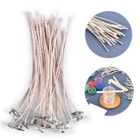 30pcs/Set Original Smokeless Candle Wicks Soy Wax Core Woven Cotton Core Kerosene Lamp Wax Line Wood Accessories Candles Making