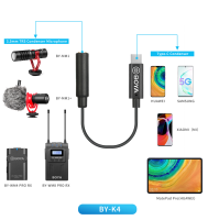 BOYA BY-K4 3.5มม. หญิง TRS ชาย Type-C Adapter Cable (6M) สำหรับ Samsung Android SmartphoneTH