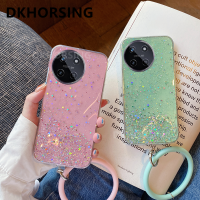 DKHORSING เคสโทรศัพท์สุดหรูสำหรับ Realme 11 4G 5G 11X 11NFC 11 Pro 11Pro + ปลอกอ่อนซิลิโคนกากเพชร Realme11 2023 NFC พร้อมฝาครอบกำไลข้อมือกลม Realme 11 Pro