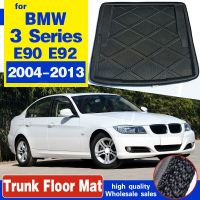 ถาดเก็บสัมภาระสำหรับ BMW 3 Series E92 E90ซาลูนซีดานรถเก๋ง2004-2013ที่รองเท้าแผ่นรองเท้าในรถท้ายรถพรมเช็ดเท้าพรม