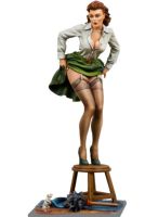 Scale 1/22 80mm Poker Girl B models sexy figure Resin Model Kit Free Shipping