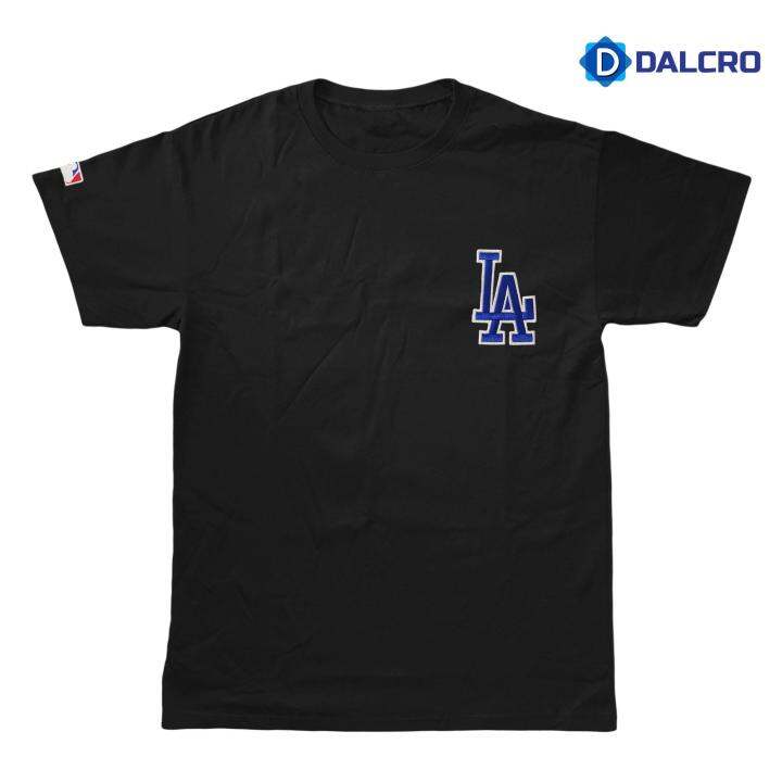 MLB LA Dodgers Men's T-shirt with Embroidery LA and MBL Logo