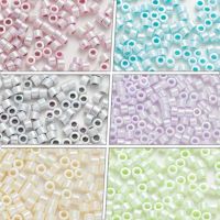 2MM 10/20/30 Grams Wholesale Japanese Glass Beads Opaque Solid With AB Diy Sewing Accessories 1200pcs/Tube Beads