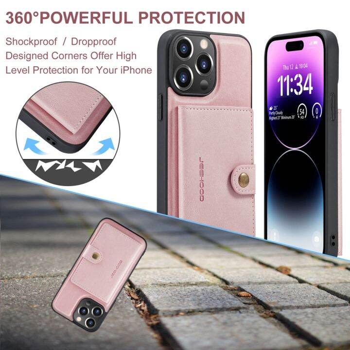 เคสโทรศัพท์ใหม่สำหรับ-iphone-14-13-11-12-mini-pro-max-iphone-6-6s-7-8-plus-se-2022-x-xr-xs-max-เคสฝาช่องเสียบบัตรแม่เหล็กที่ถอดออกได้สุดหรู