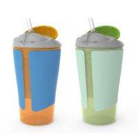 10oz. Straw Cup - 2 Pack Boy ถ้วยหัดดื่ม แบบจิบน้ำ มีฝาปิดที่อ่อนนุ่ม ไม่ทำให้น้ำไหลรั่วซึมหกเลอะเทอะ ไม่ทำให้เจ็บเหงือก มีหูจับ 2 ด้านให้เด็กจับถนัดมือ