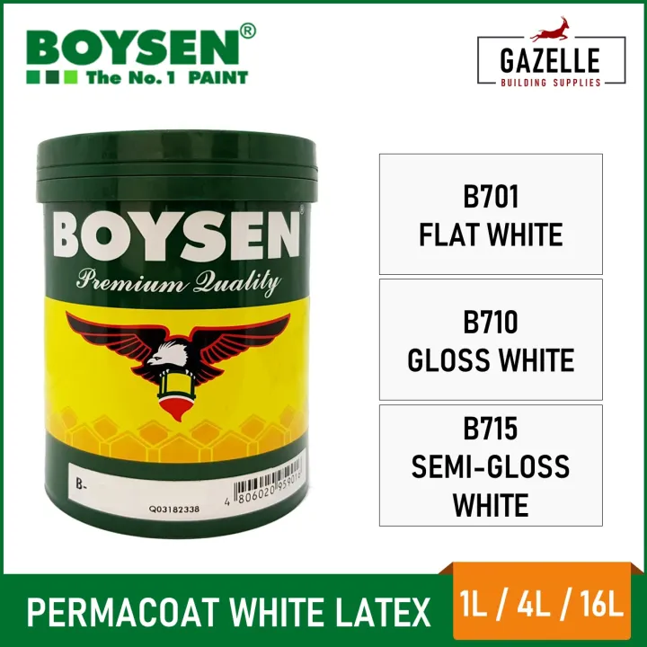 Boysen Permacoat White Latex Arcylic Paint Flat Semi Gloss 1l 4l 16l Lazada Ph - How To Use Boysen Paint