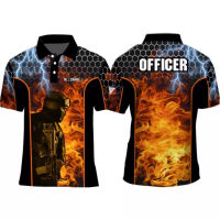 Custom Links ：NG. L. DUMANIEL. L.       ZERRUDO J  SECURITY OFFICER Orange High Quality Full Sublimation Polo Shirt