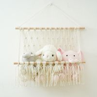 พรมทอมือพู่ CONSCIENCESTORE62RE6แขวนผนังภาพศิลปะตกแต่งผนังบ้านพรม Macrame ชั้นเก็บของตกแต่งขาตั้งกระถางดอกไม้