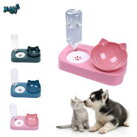 Cat Double Bowl Bowl Feeder Automatic Drinker Cat Bowl Dog Bowl Products Water Bowls For Cats Dogs Pot Cuenco de gato