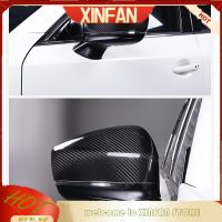 XINFAN มาสด้า CX9 CX8 CX5มุมมองด้านข้างที่คลุมประตูกระจกคาร์บอนไฟเบอร์ตกแต่งอุปกรณ์ตกแต่งภายนอกรถสีดำมันวาว