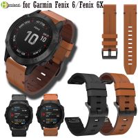 ❖☫♕ 22mm 26mm Quick Release leather Watchband bracelet for Garmin Fenix 6 5 / Fenix 6X pro 3 3 HR Smart Watchband Easyfit Wriststrap