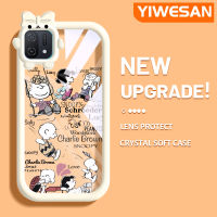 YIWESAN เคสสำหรับ OPPO A16K A16 A16E A16s A54s กระแสแฟชั่นแบรนด์สาวน้อยกับ Softcase น่ารัก Tpu เคสใสกรอบสีเคสกันกระแทกกล้อง