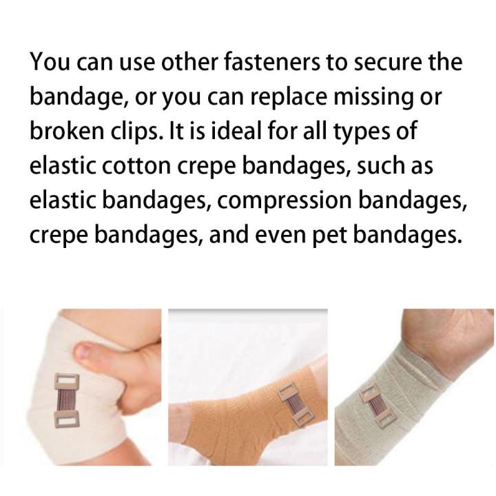 50pcs-bandage-clips-aluminium-bandage-buckle-elastic-rubber-adjustable-tape-clasp-adhesives-tape