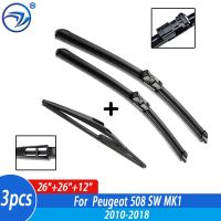 Wiper Front Rear Wiper Blades Set For Peugeot 508 SW MK1 2010 11 12 13 14 15 16 17 18 Windshield Windscreen 26"+26"+1