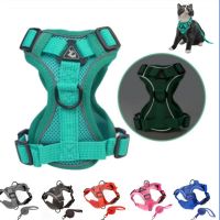 【jw】۩❧❧ Dog Harness Leash Set Adjustable Small Large Reflective Mesh Chest Accessories