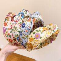 【YF】 Bohemian Ethnic Flower Satin Knot Hairband Headband Adult Hair Accessories Jewley