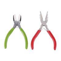 【CW】 2Pc Jewelry Pliers Including 6 in 1 Bail Making Pliers Nylon Nose for Beading